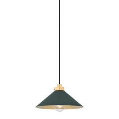 Laiton vieilli / Vert studio doux