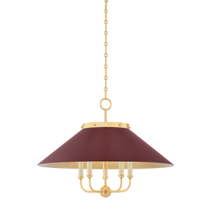Clivedon Chandelier in aged brass — a Hudson Valley chandelier for dining rooms, entries, and living rooms at Laurie Yapp Home.