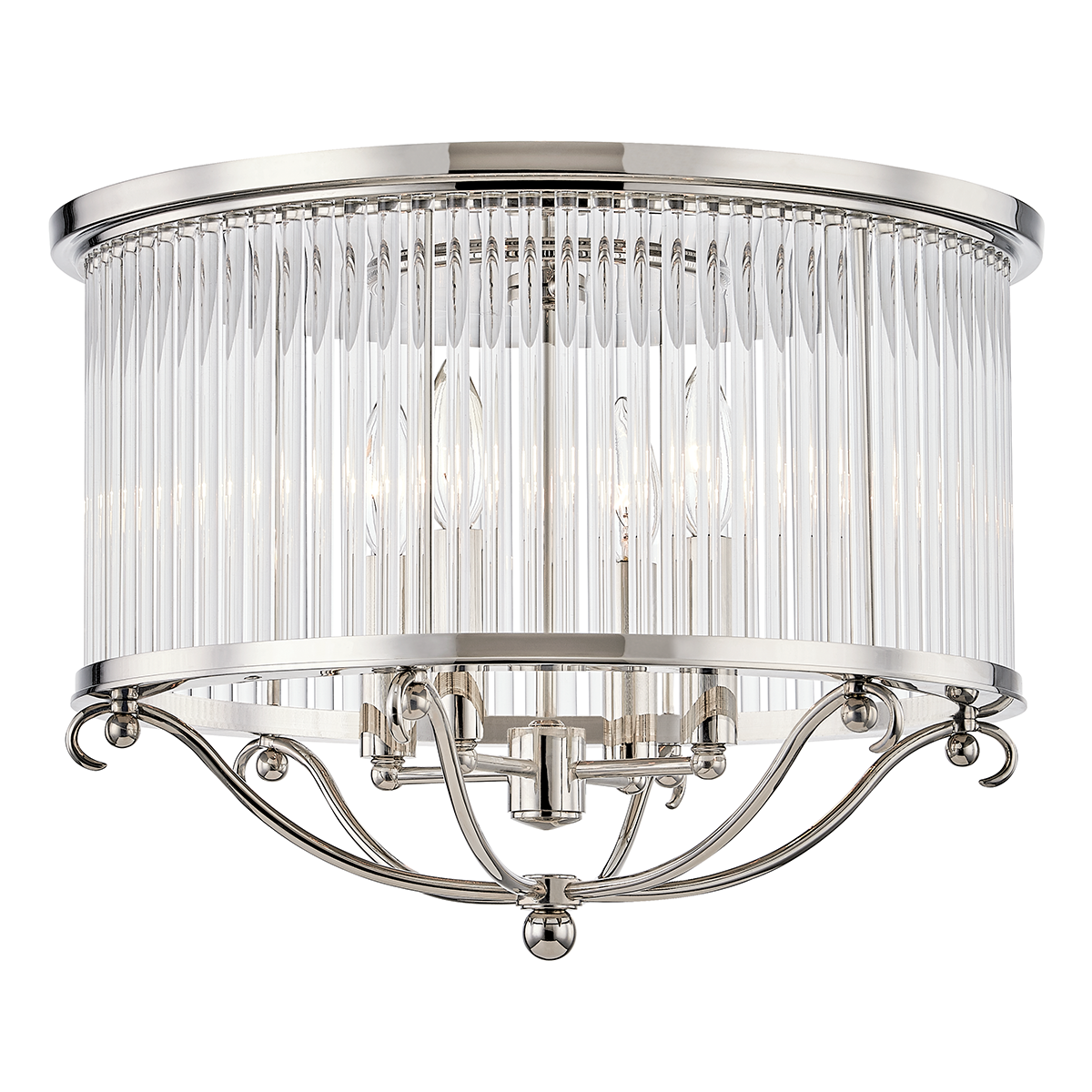 Glass No.1 Semi Flush in aged brass — a Hudson Valley semi flush for hallways, bedrooms, and entryways at Laurie Yapp Home.