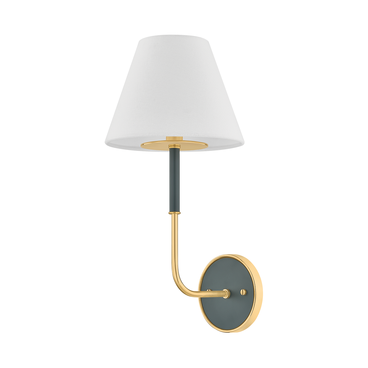 Wedgewood Wall Sconce 8" in aged brass — a Hudson Valley wall sconce for bathrooms, hallways, and living rooms at Laurie Yapp Home.