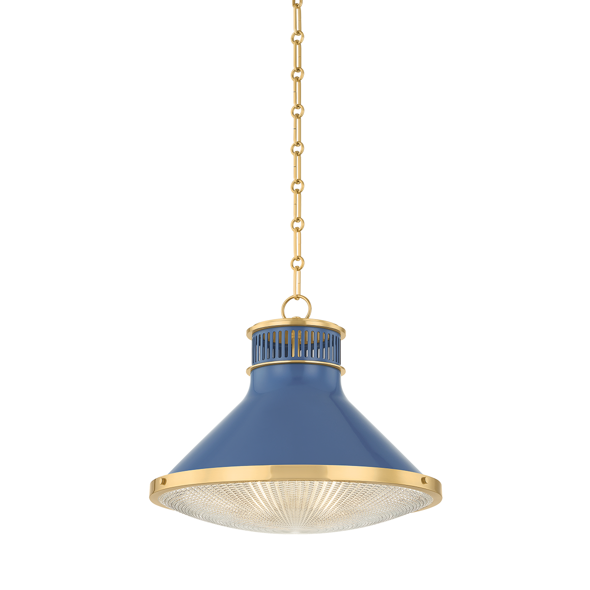 Highclere Pendant 17.75" in aged brass — a Hudson Valley pendant for kitchens, entries, and dining rooms at Laurie Yapp Home.