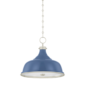 Close-up of the Painted No. 1 Pendant 18" in polished nickel showing the shade shape and metal detail.