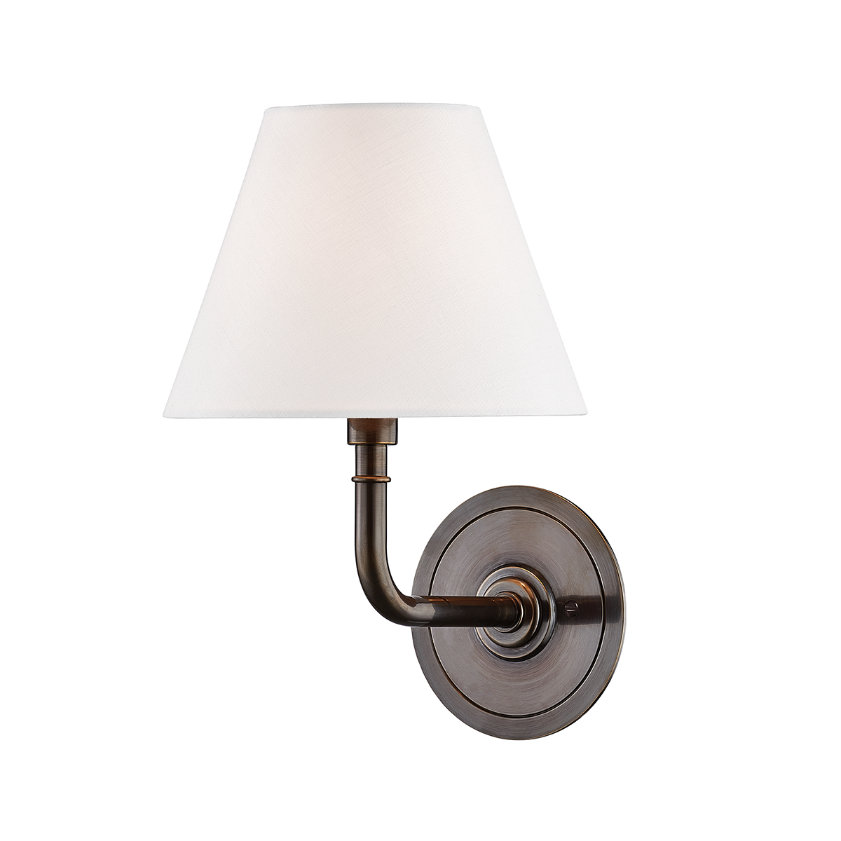 Signature No.1 Wall Sconce 8" x 11.25" in Aged Brass — a Hudson Valley wall sconce for bathrooms, hallways, and living rooms at Laurie Yapp Home.