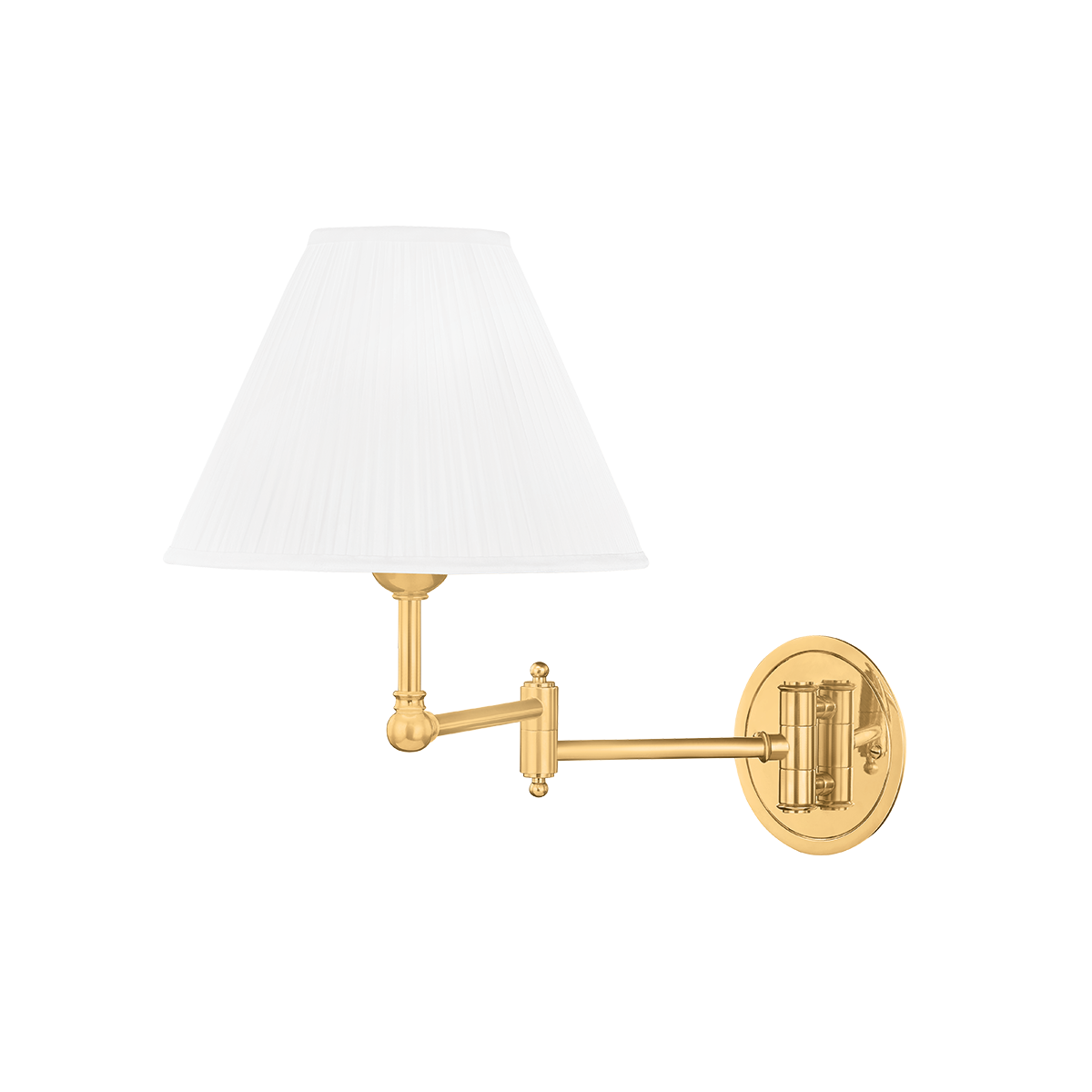 Signature No.1 Wall Sconce 10" x 14" in aged brass — a Hudson Valley wall sconce for bathrooms, hallways, and living rooms at Laurie Yapp Home.