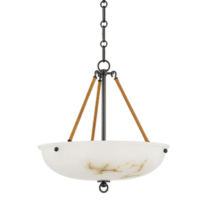 Somerset Pendant in dark bronze shown from a second angle to highlight the shade shape and metal detail.