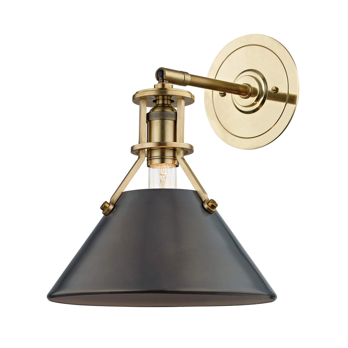 Metal No. 2 Wall Sconce — a Hudson Valley wall sconce for bathrooms, hallways, and living rooms at Laurie Yapp Home.
