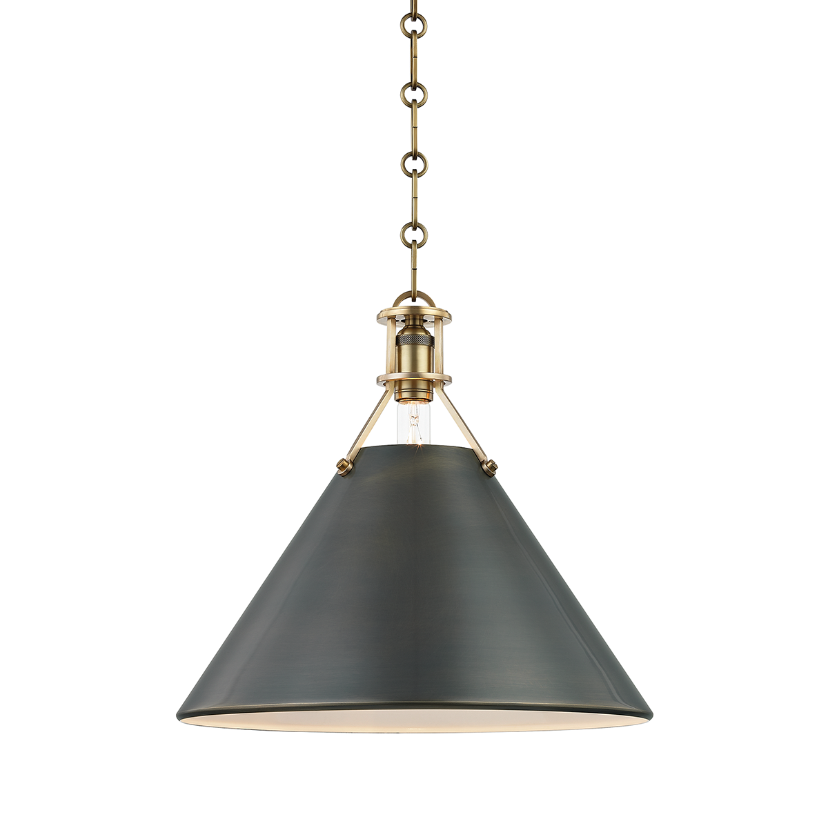 Metal No. 2 Pendant 16" — a Hudson Valley pendant for kitchens, entries, and dining rooms at Laurie Yapp Home.