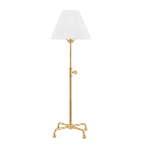 Classic No.1 Table Lamp in aged brass — a Hudson Valley table lamp for living rooms, entries, and bedrooms at Laurie Yapp Home.