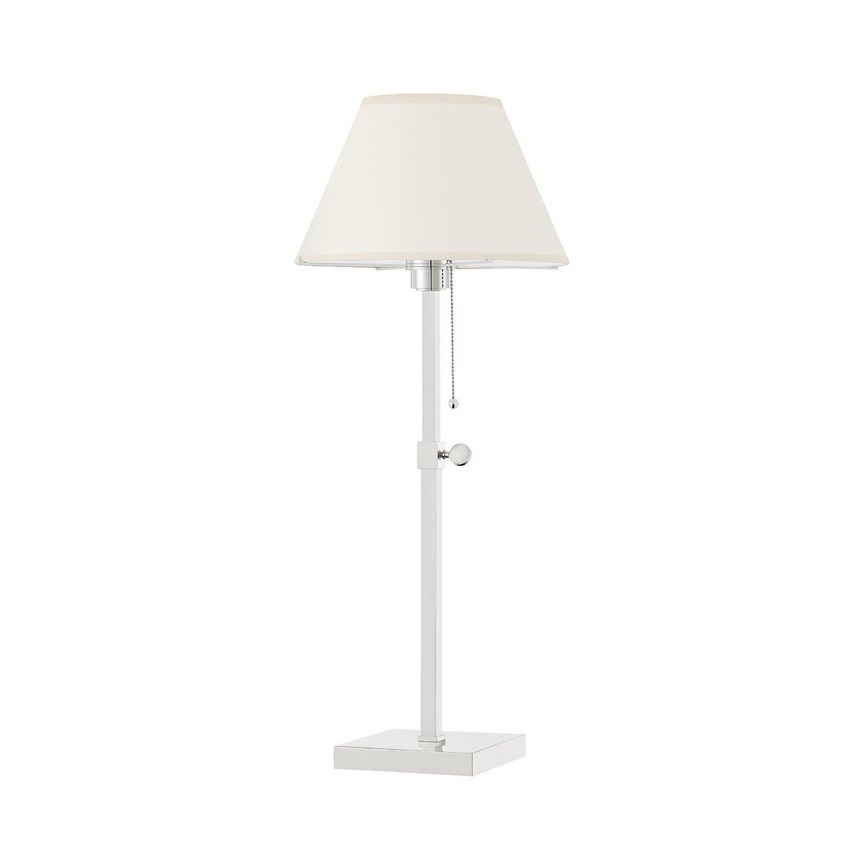Leeds Table Lamp in polished nickel — a Hudson Valley table lamp for living rooms, entries, and bedrooms at Laurie Yapp Home.