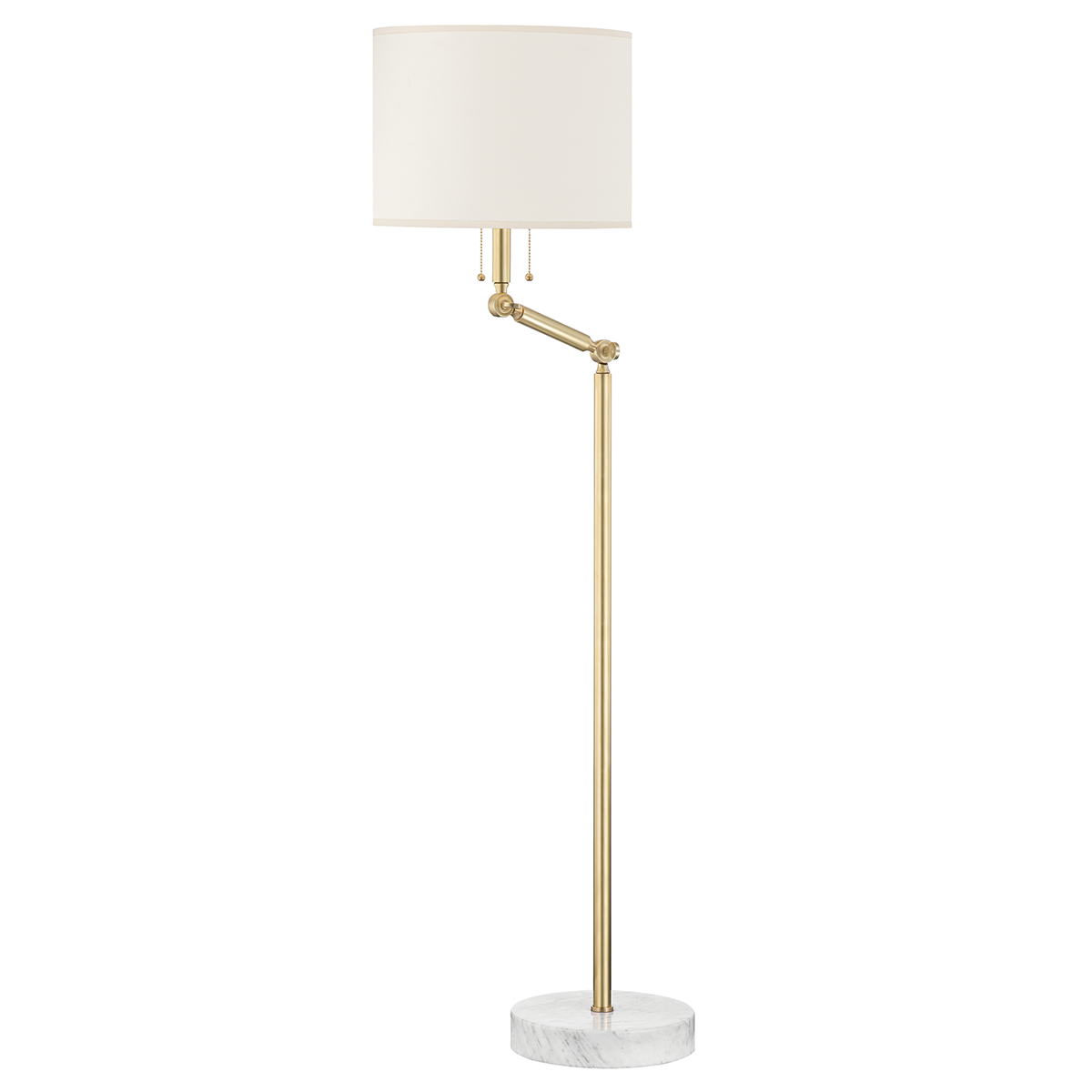 Essex Floor Lamp in aged brass — a Hudson Valley floor lamp for living rooms and reading nooks at Laurie Yapp Home.