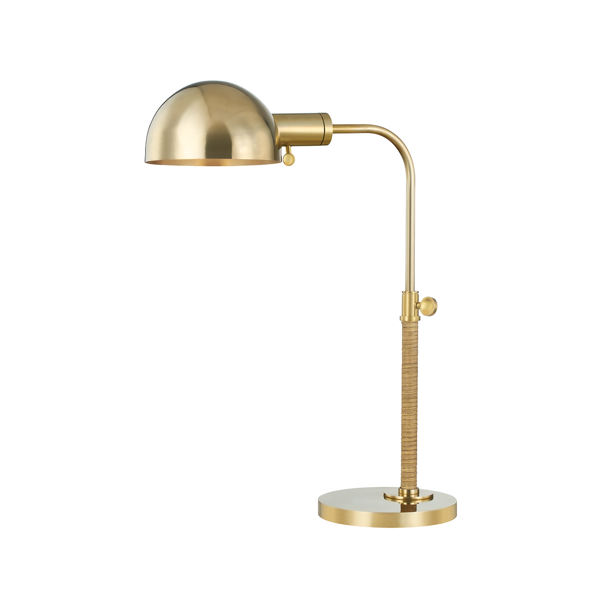 Devon Table Lamp in aged brass — a Hudson Valley table lamp for living rooms, entries, and bedrooms at Laurie Yapp Home.