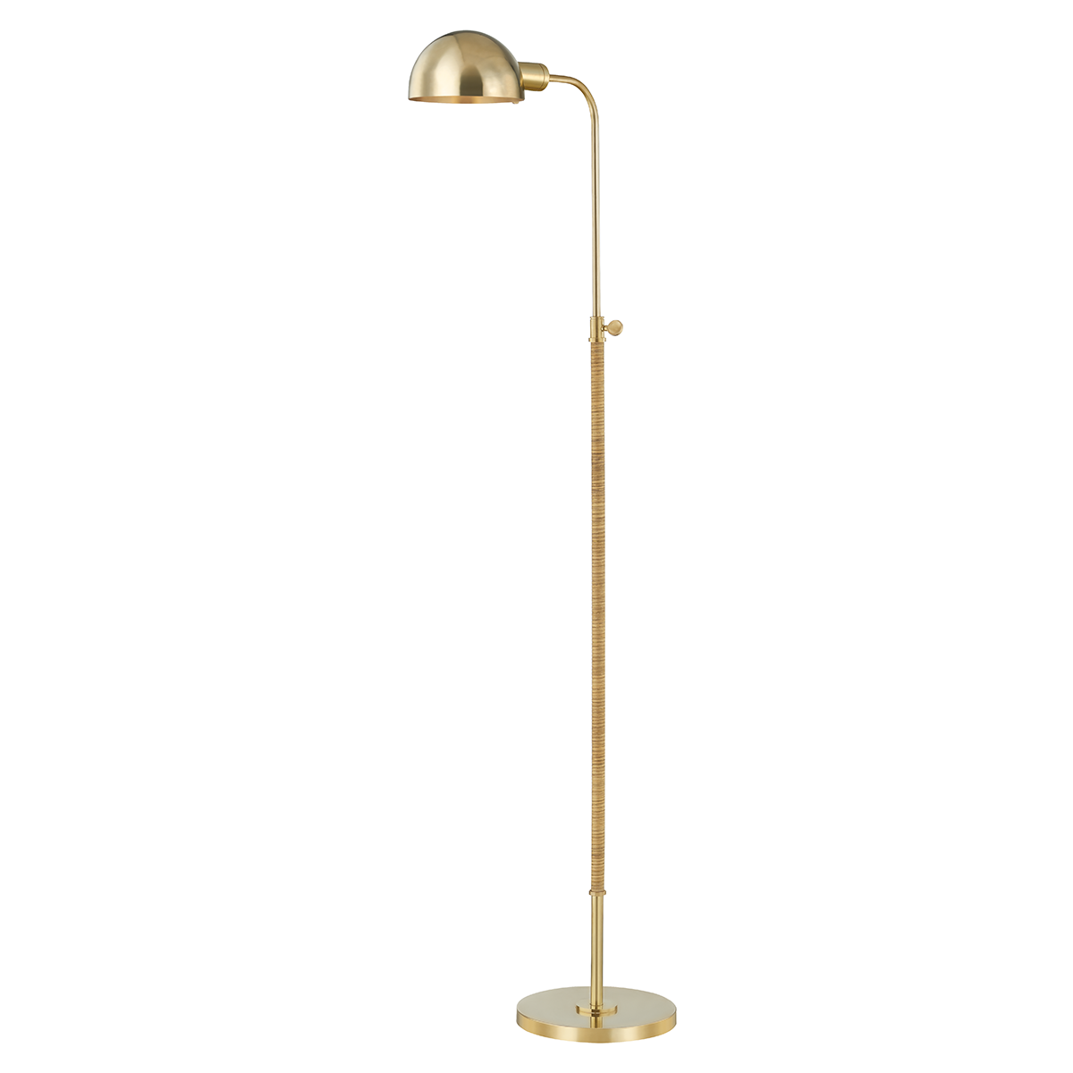 Devon Floor Lamp in aged brass — a Hudson Valley floor lamp for living rooms and reading nooks at Laurie Yapp Home.