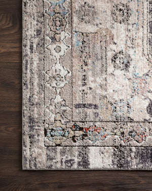 Side view of the Medusa Natural / Stone rug.