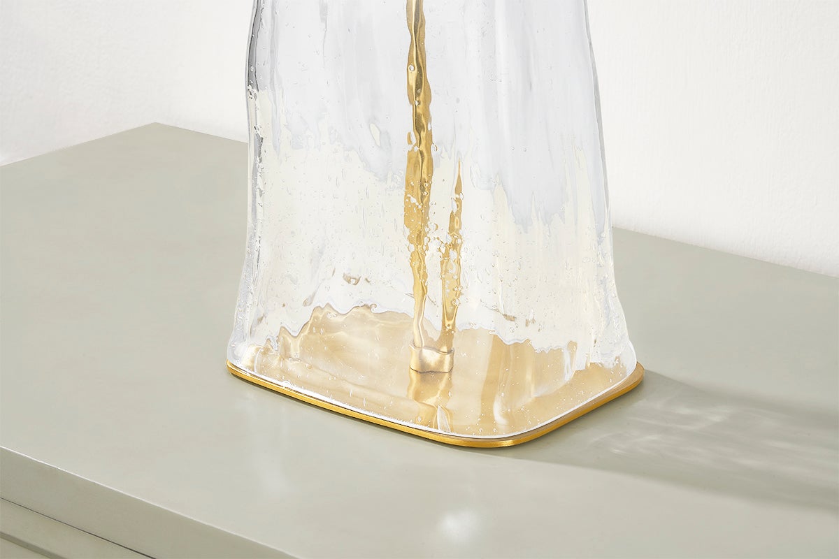 Midura Table Lamp in aged brass — a Hudson Valley table lamp for living rooms, entries, and bedrooms at Laurie Yapp Home.
