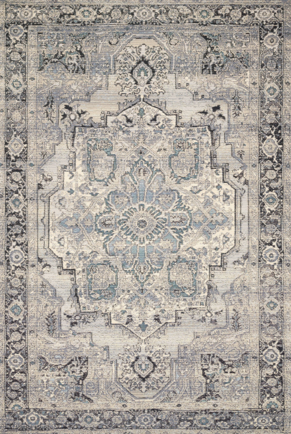 Mika Grey / Blue — a Loloi rug at Laurie Yapp Home.