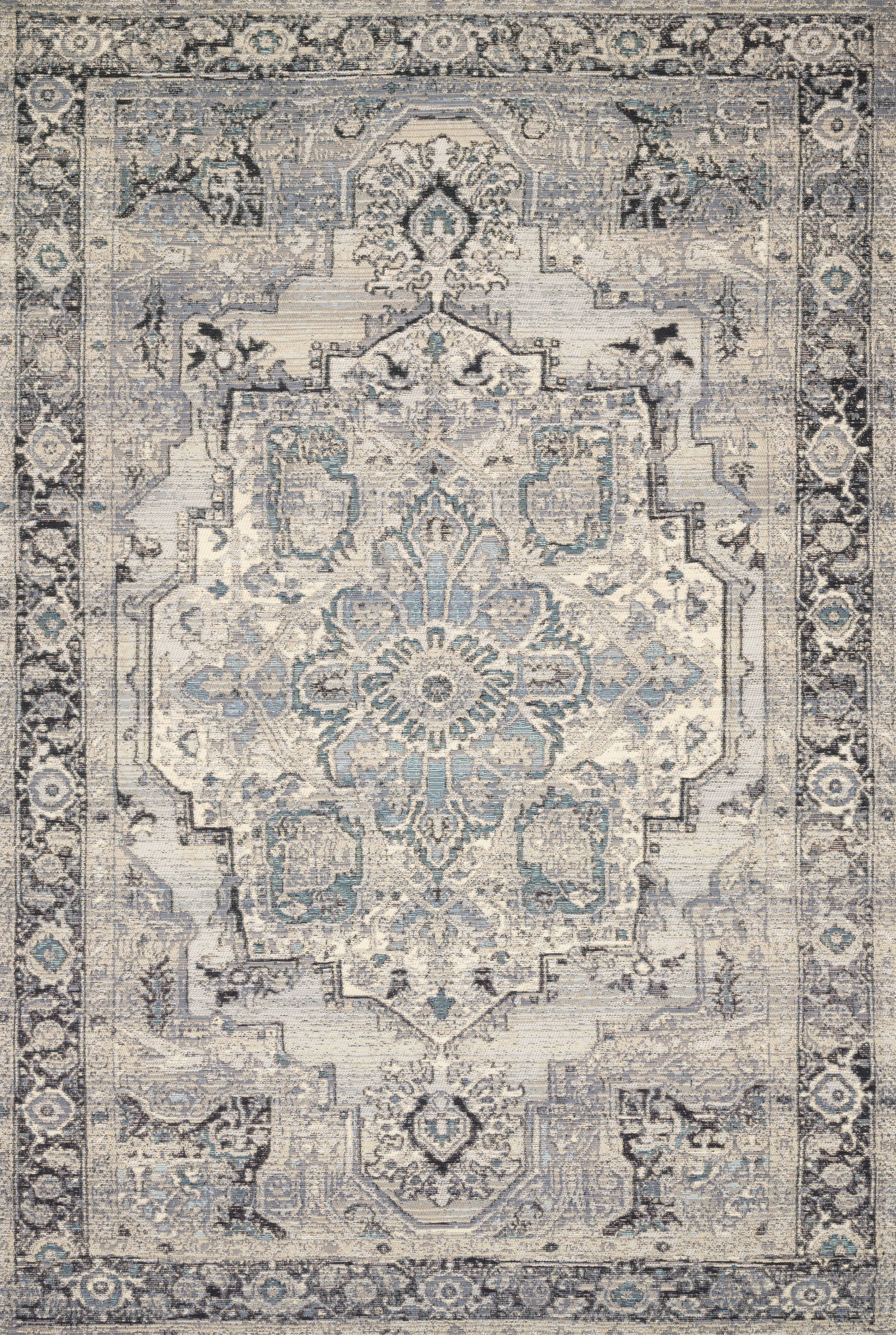 Mika Grey / Blue — a Loloi rug at Laurie Yapp Home.