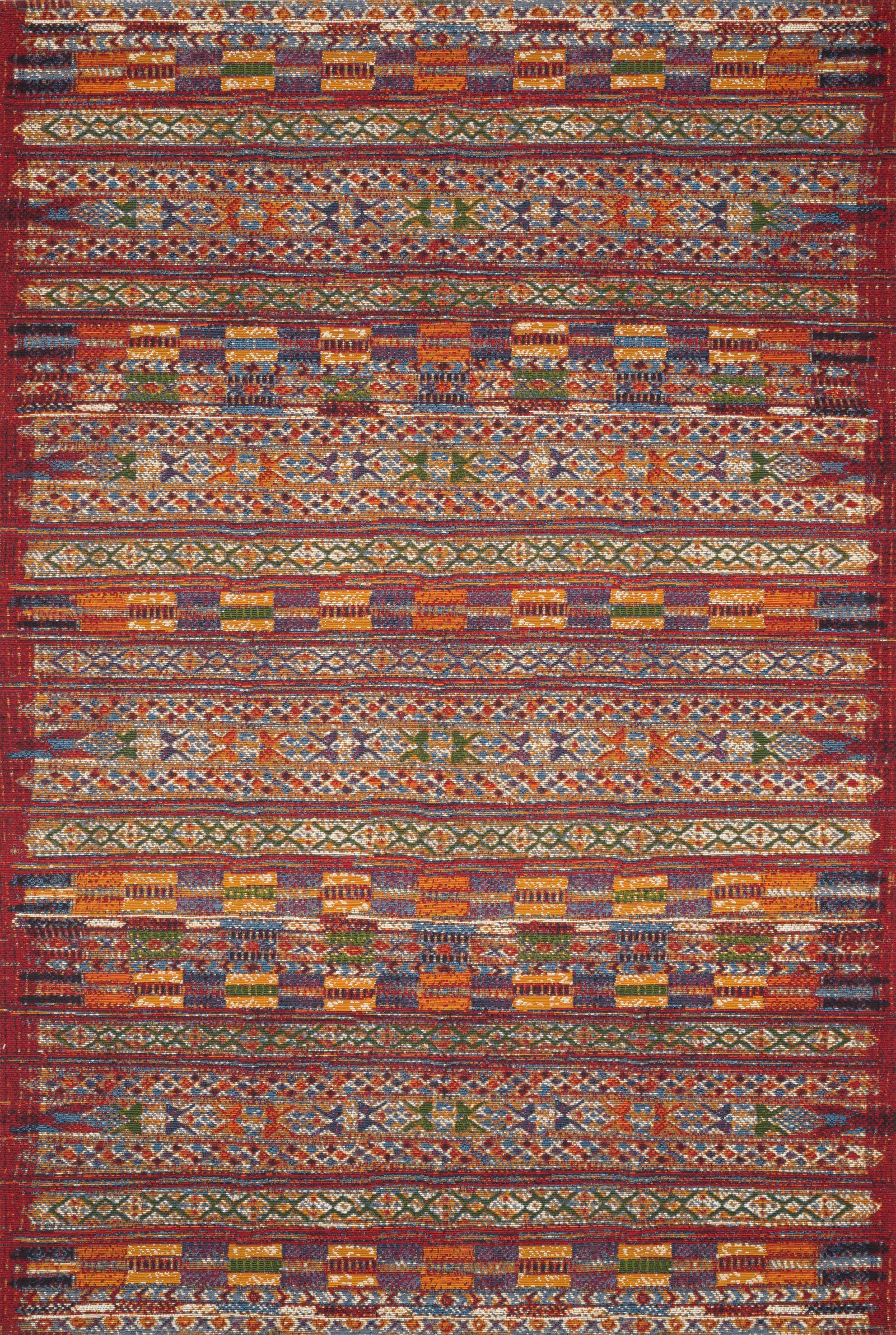 Mika Red / Multi — a Loloi rug at Laurie Yapp Home.
