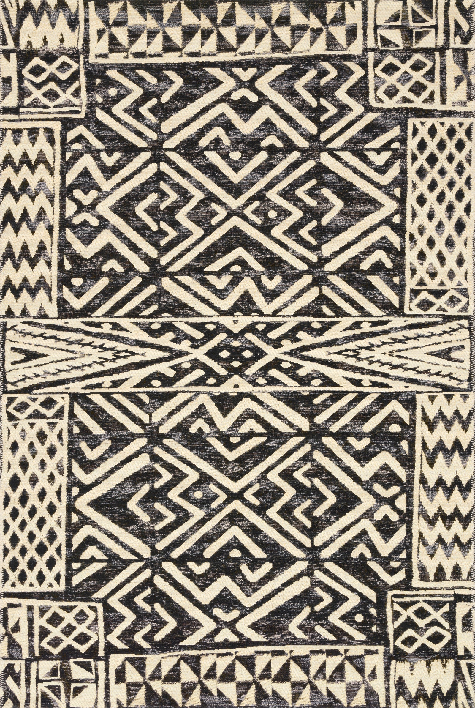 Mika Ivory / Black — a Loloi rug at Laurie Yapp Home.