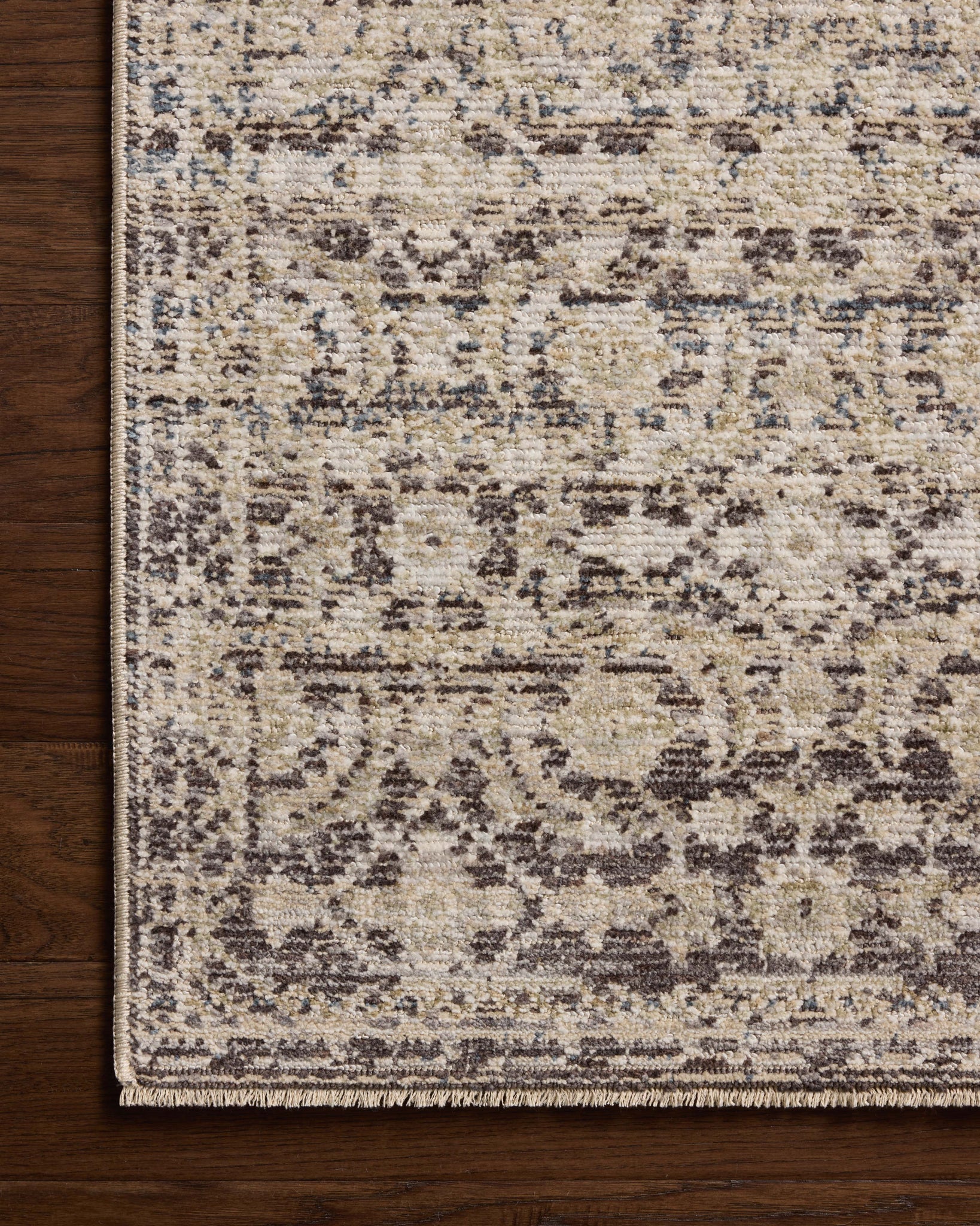 Milena Linen / Midnight shown from a different angle to reveal its pattern.