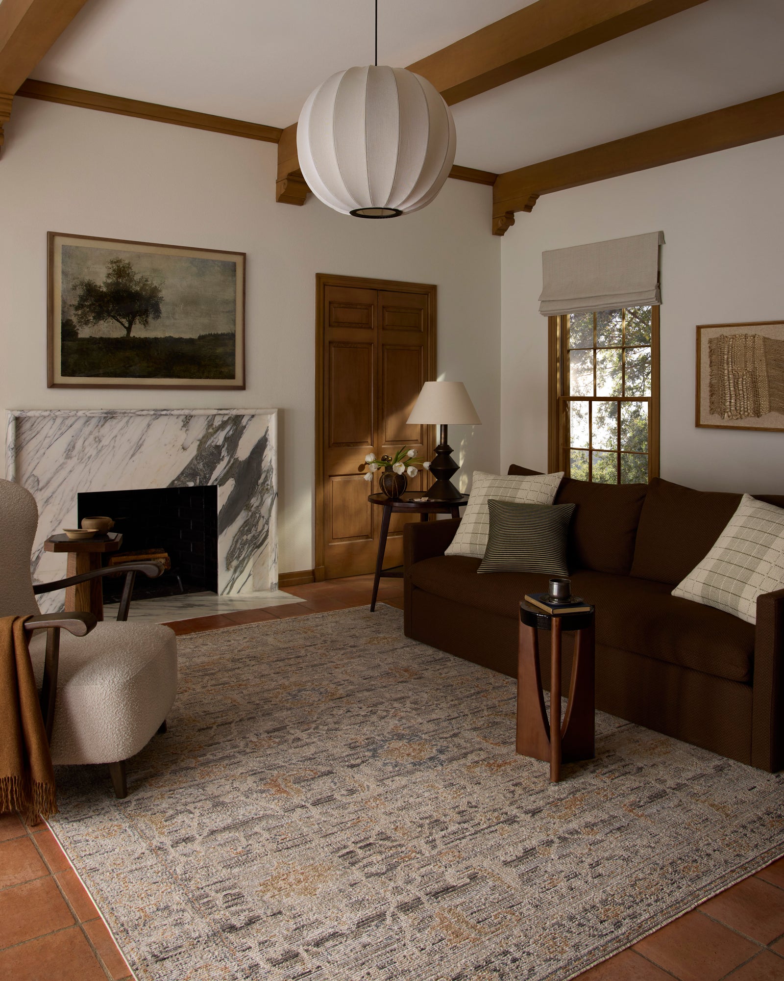 Milena Charcoal / Apricot — a Loloi rug at Laurie Yapp Home.