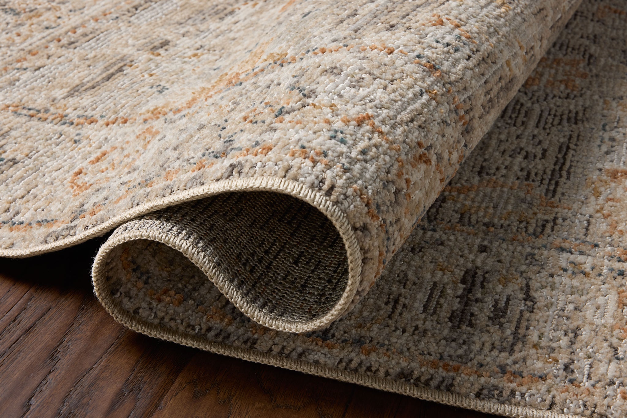 Milena Charcoal / Apricot shown from another angle.