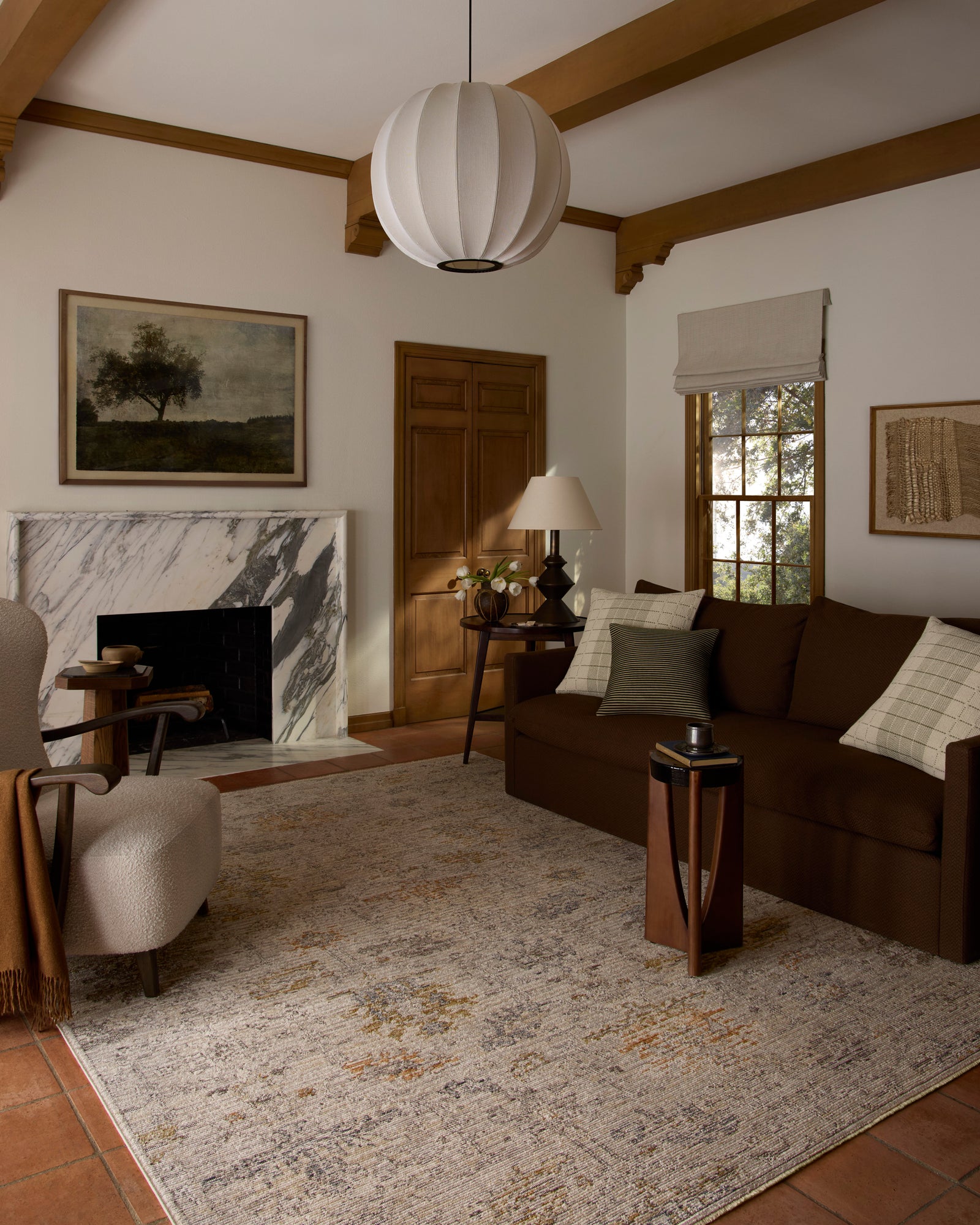 Milena Ivory / Granite — a Loloi rug at Laurie Yapp Home.