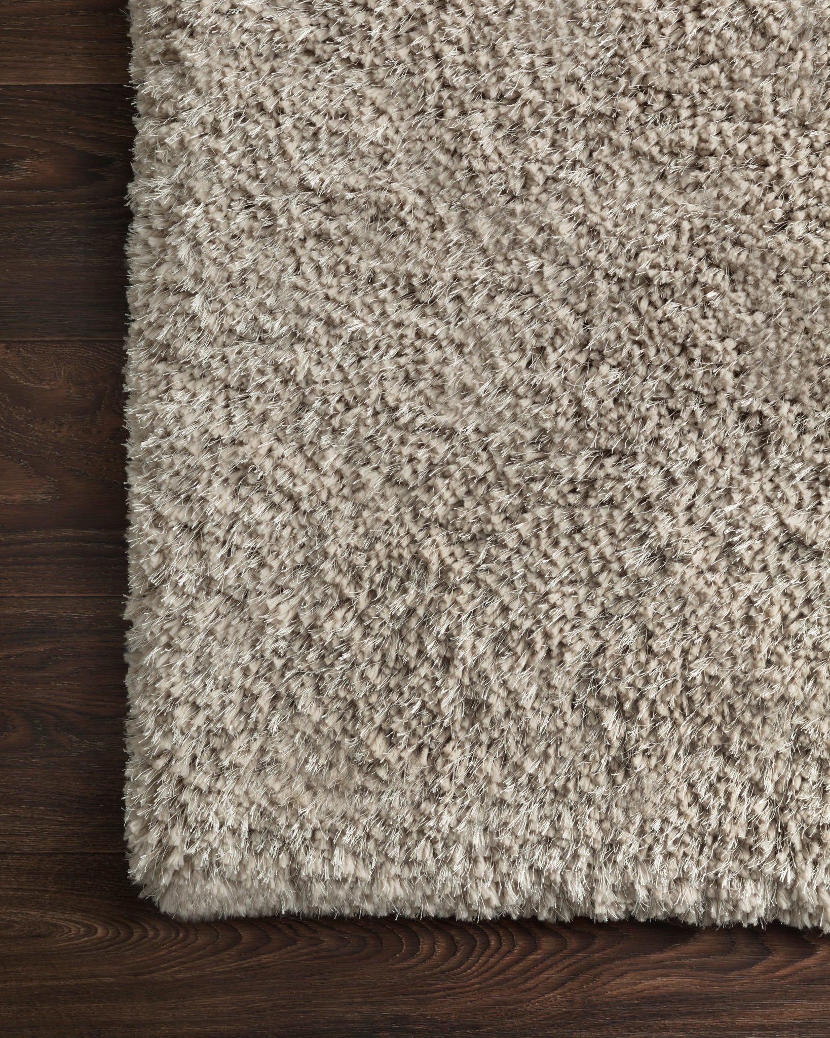 Mila Shag Grey shown from a different angle to reveal its pattern.