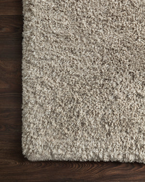 Mila Shag Grey shown from a different angle to reveal its pattern.