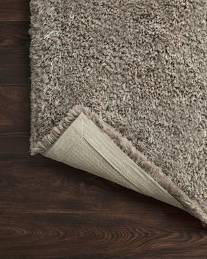 Mila Shag Taupe shown from another angle.