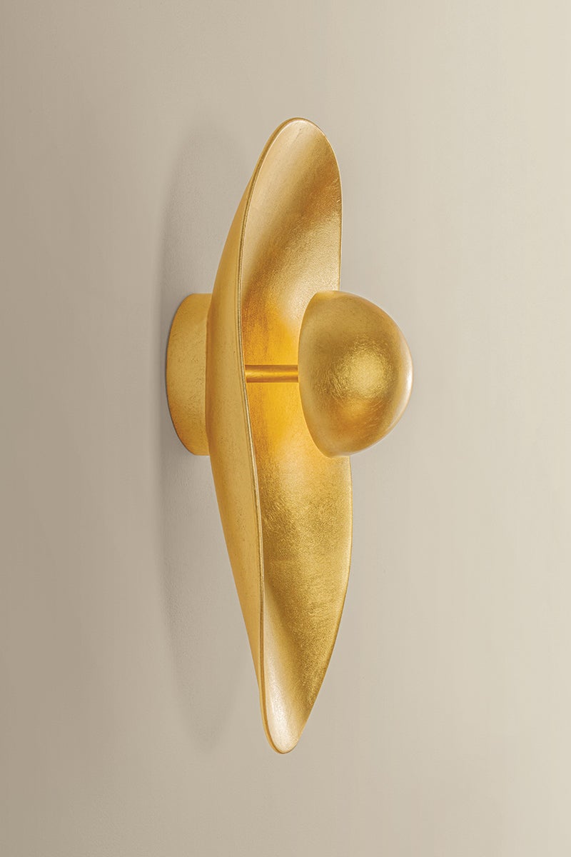 Close-up of the Meena Wall Sconce showing the arm curve and shade silhouette.