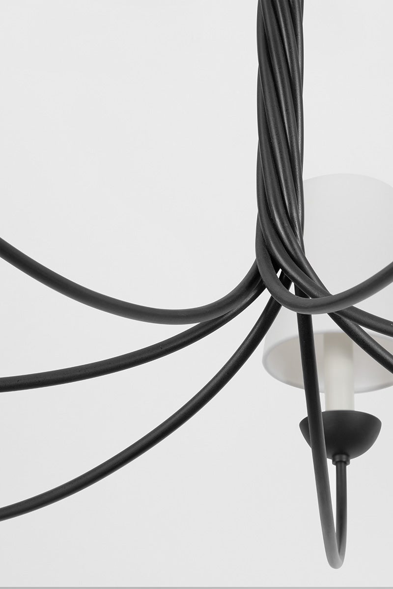 Montpelier Chandelier 48" shown from the front to reveal the frame, arms, and shade detail.