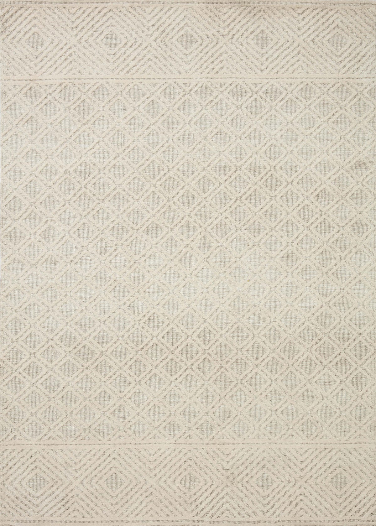 front view of Neda Ivory / Natural luxury Rug