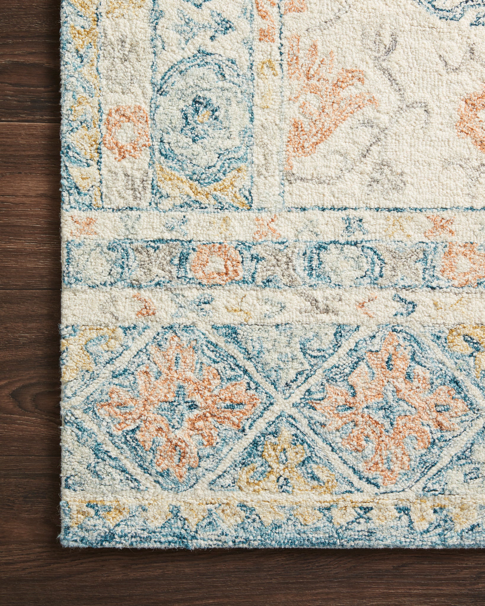 Norabel Ivory / Multi shown from a different angle to reveal its pattern.