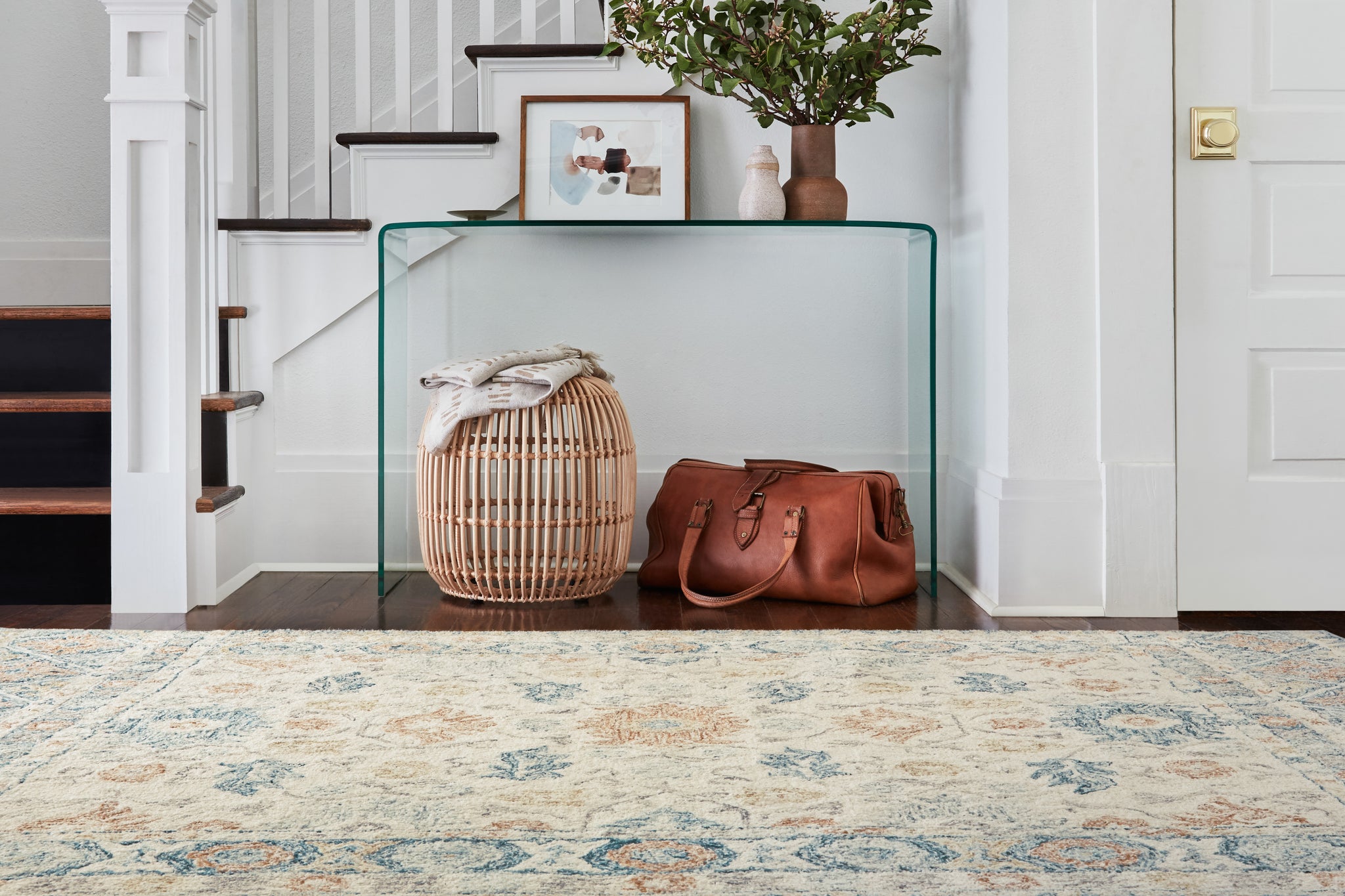 Norabel Ivory / Multi shown from a different angle to reveal its pattern.