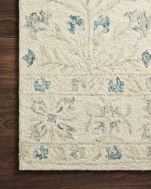 Norabel Ivory / Grey shown from a different angle to reveal its pattern.
