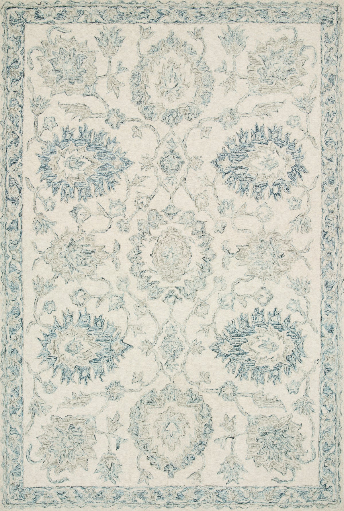 Norabel Ivory / Blue — a Loloi rug at Laurie Yapp Home.