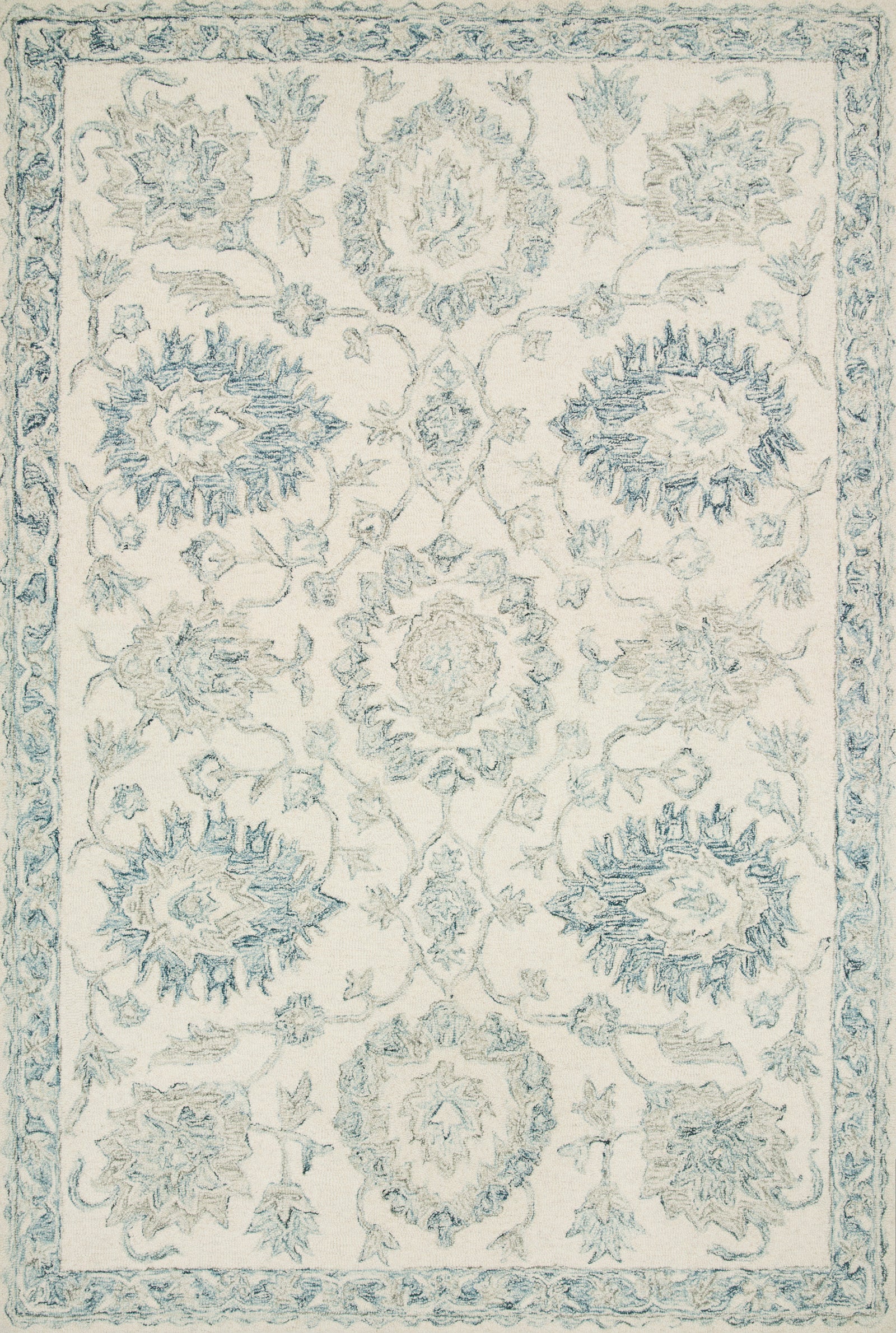 Norabel Ivory / Blue — a Loloi rug at Laurie Yapp Home.