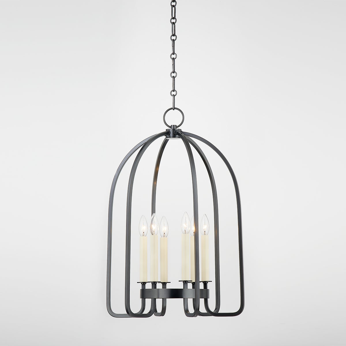 Close-up of the Oakville Lantern 18.25" in bronze showing the frame and glass panel detail.