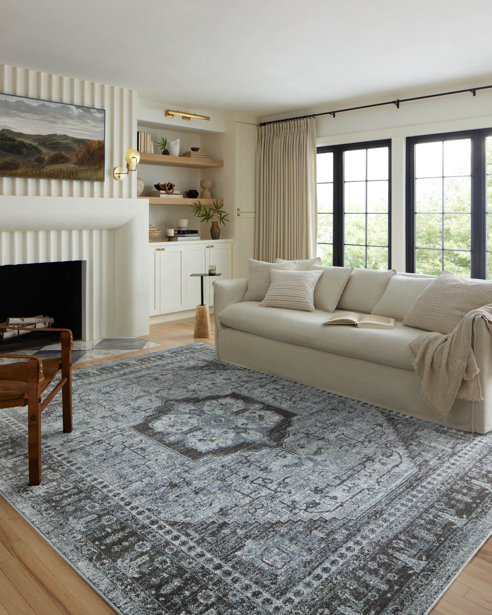 Odette Sky / Charcoal — a Loloi rug at Laurie Yapp Home.