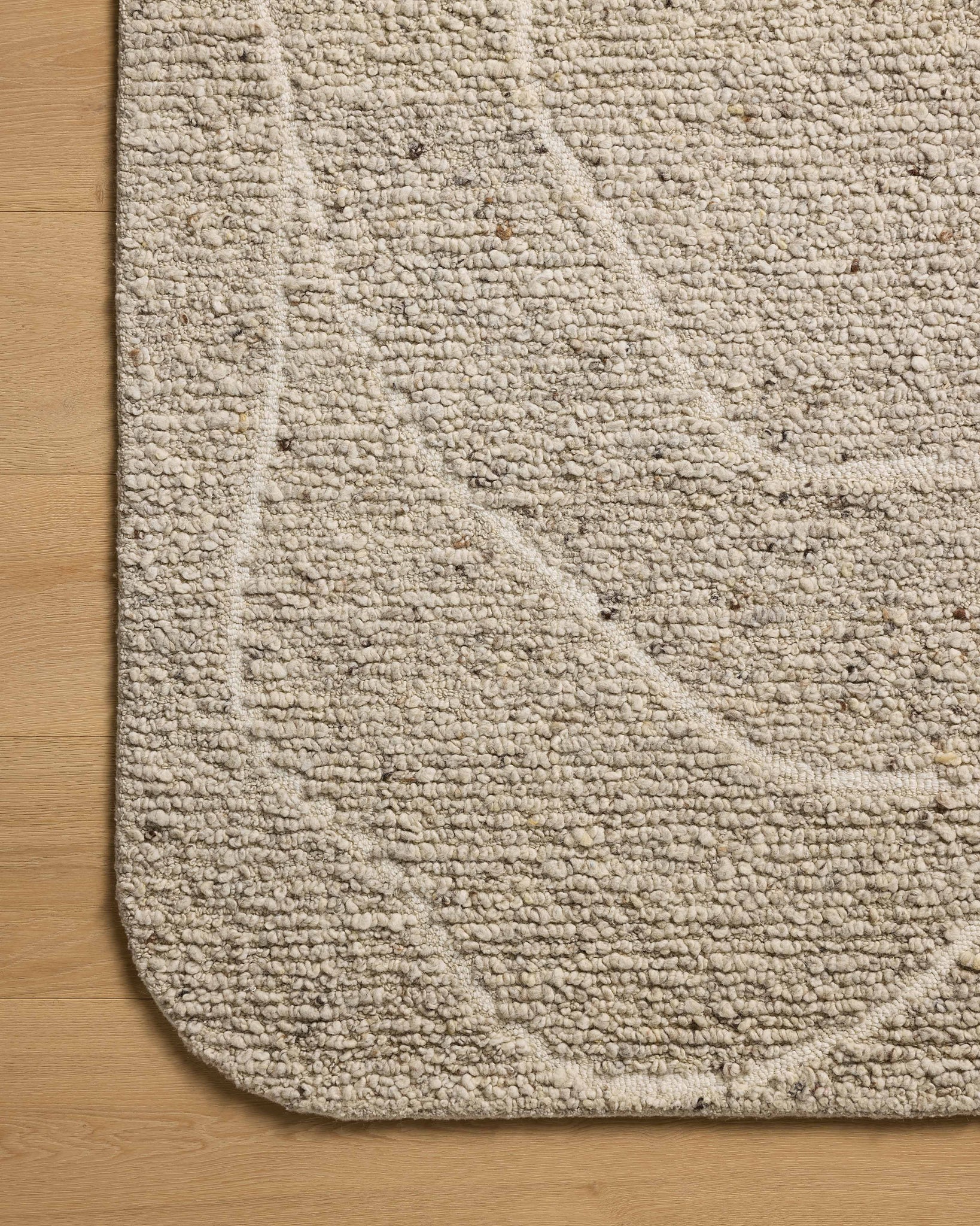 Otis Oatmeal / Ivory shown from a different angle to reveal its pattern.