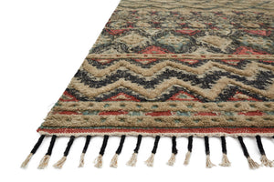 Side view of the Owen Indigo / Sage rug.