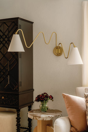 Onda Plug-In Sconce 10.5" - Lifestyle [HL699102-AGB]