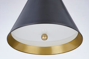 Osterley Pendant 15" shown from a second angle to highlight the shade shape and metal detail.