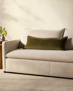 Liza Dark Green Pillow shown from another angle.