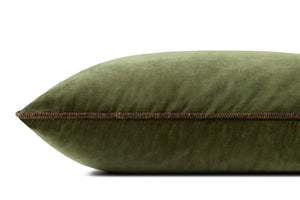 Liza Dark Green Pillow shown from a different angle to reveal its pattern.