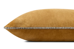 Liza Gold Pillow shown from a different angle to reveal its pattern.