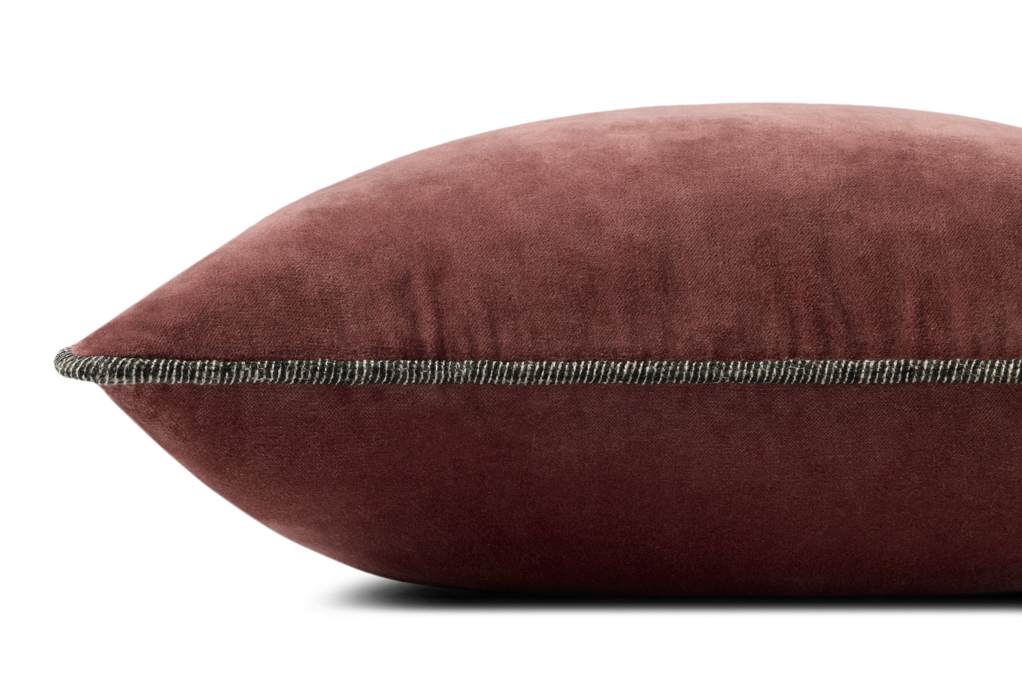 Liza Wine Pillow shown from a different angle to reveal its pattern.