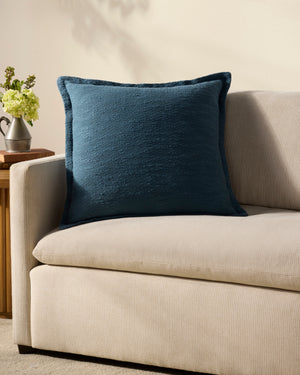 Morris Blue Pillow shown from another angle.