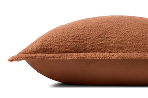Morris Orange Pillow shown from a different angle to reveal its pattern.