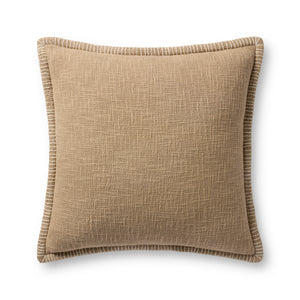 Tan Pillow (Pattern 1) — a Loloi pillow at Laurie Yapp Home.